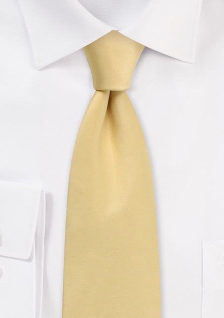 Golden Solid Satin Tie