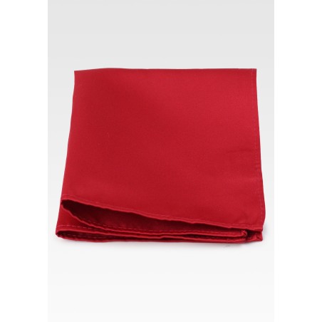Satin Finish Suit Hanky in Cherry