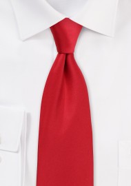 Cherry Red Necktie in Satin Finish