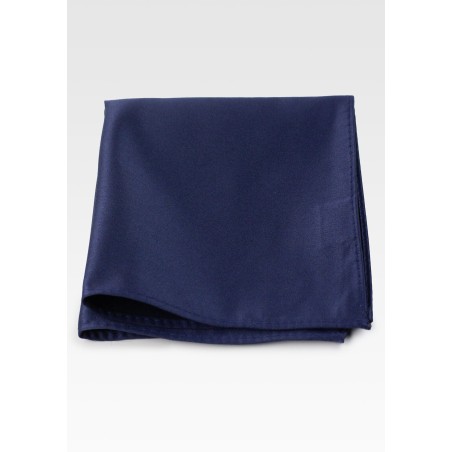 Navy Suit Hanky in Satin Finish