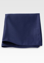 Navy Suit Hanky in Satin Finish