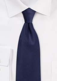 Satin Mens Tie in Dark Navy