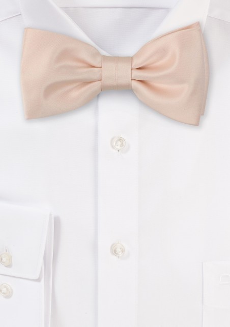 Antique Blush Satin Bow Tie