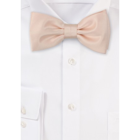 Antique Blush Satin Bow Tie