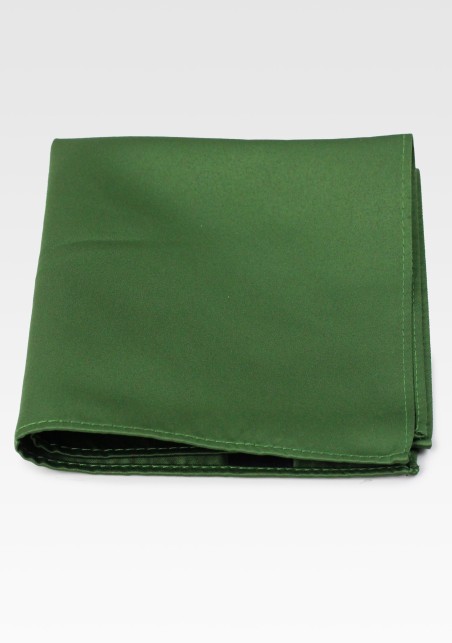 Solid Pocket Square in Moss Green