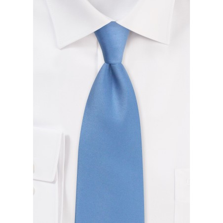 Satin Tie in Steel Blue