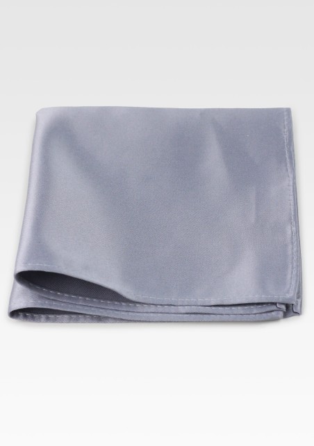 Shiny Silver Pocket Square