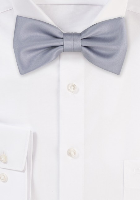 Shiny Silver Bowtie for Boys