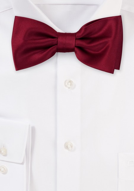 Burgundy Red Boys Bow Tie