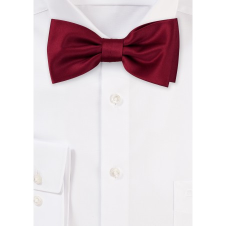 Burgundy Red Boys Bow Tie