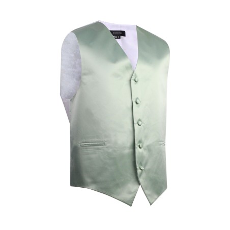 Dusty Sage Formal Satin Vest
