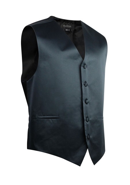 Charcoal Formal Satin Vest