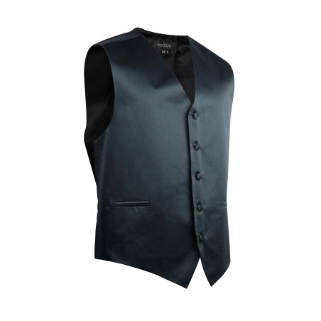 Charcoal Formal Satin Vest