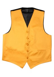 Amber Gold Formal Satin Vest Flat