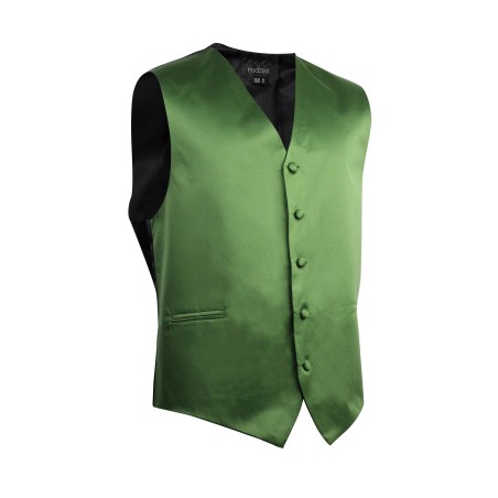 Moss Green Formal Satin Vest