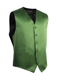 Moss Green Formal Satin Vest