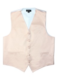 Antique Blush Formal Satin Vest Flat