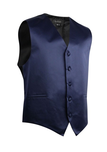 Navy Formal Satin Vest