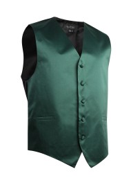 Hunter Green Formal Satin Vest
