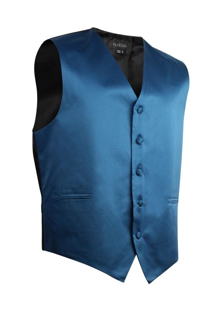 Teal Formal Satin Vest