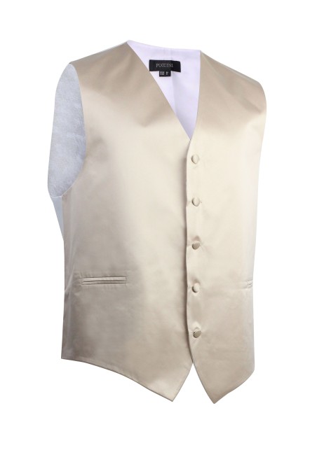 Champagne Formal Satin Vest