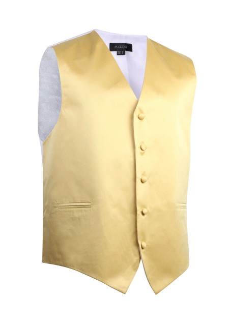 Kids Vest in Golden Satin