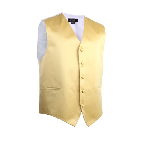Kids Vest in Golden Satin