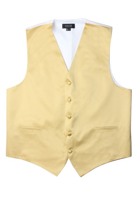 Kids Vest in Golden Satin Flat