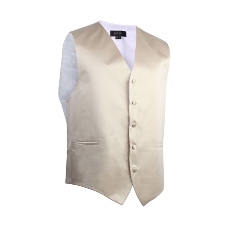 Kids Vest in Champagne Satin