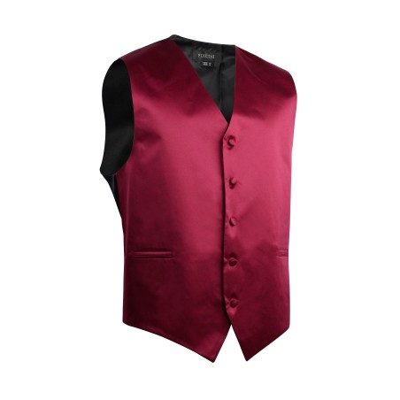 Vest in Burgundy Satin