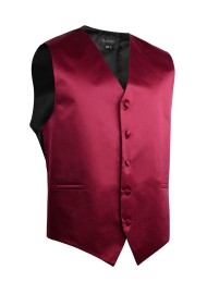 Vest in Burgundy Satin