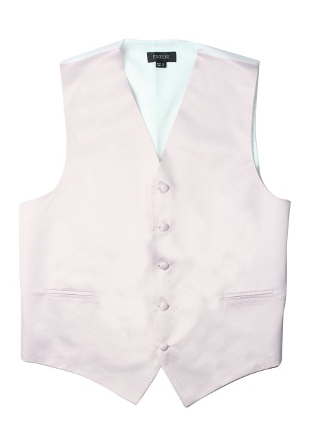 Kids Vest in Blush Pink Satin Flat