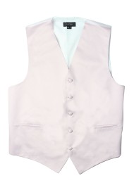 Kids Vest in Blush Pink Satin Flat