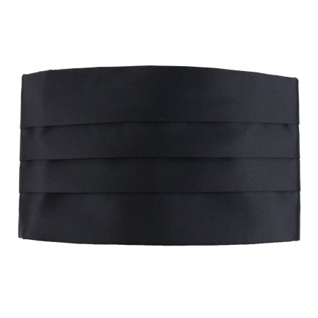 Formal Black Satin Cummerbund
