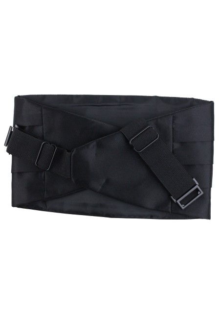 Formal Black Satin Cummerbund