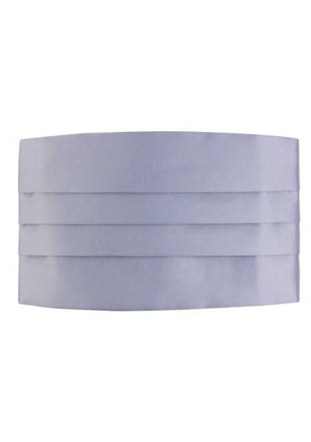 Silver Dress Cummerbund Front