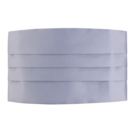 Silver Dress Cummerbund Front