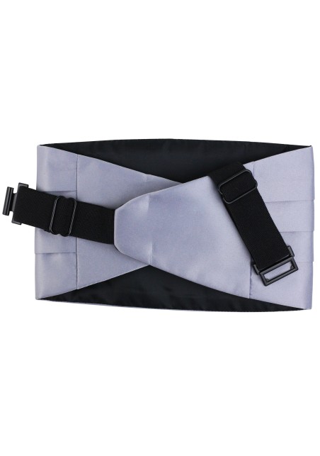 Silver Dress Cummerbund Back