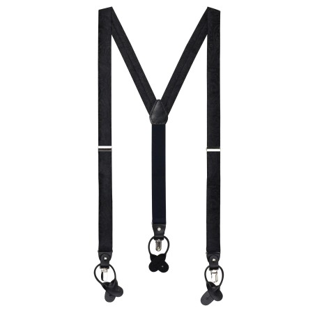 Black Paisley Suspenders
