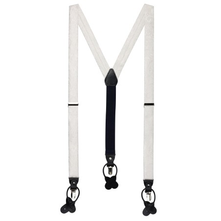 Ivory Paisley Suspenders