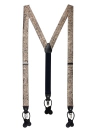 Elegant Paisley Suspenders in Bronze Gold