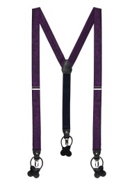 Paisley Suspenders in Berry