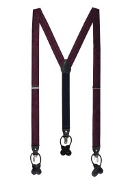 Claret Red Paisley Suspenders