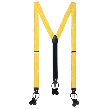 canary yellow paisley dress suspenders