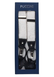 Ivory Paisley Suspenders in Box