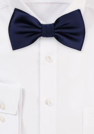 Dark Blue Bow Tie in Solid Color