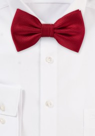 Microtexture Bow Tie in Bright Red