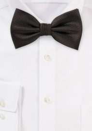 Dark Brown Matte Woven Bow Tie