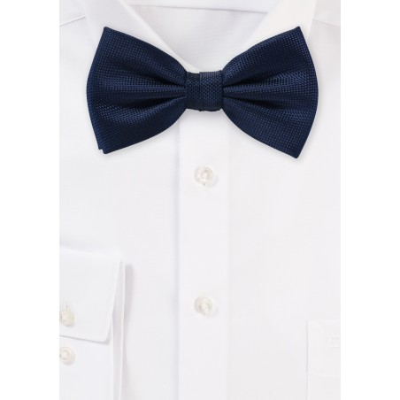 Matte Textured Bow Tie in Navy