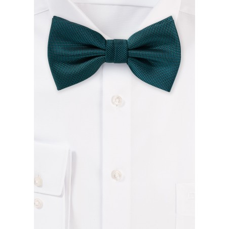 Textured Peacock Matte Colored Bow Tie